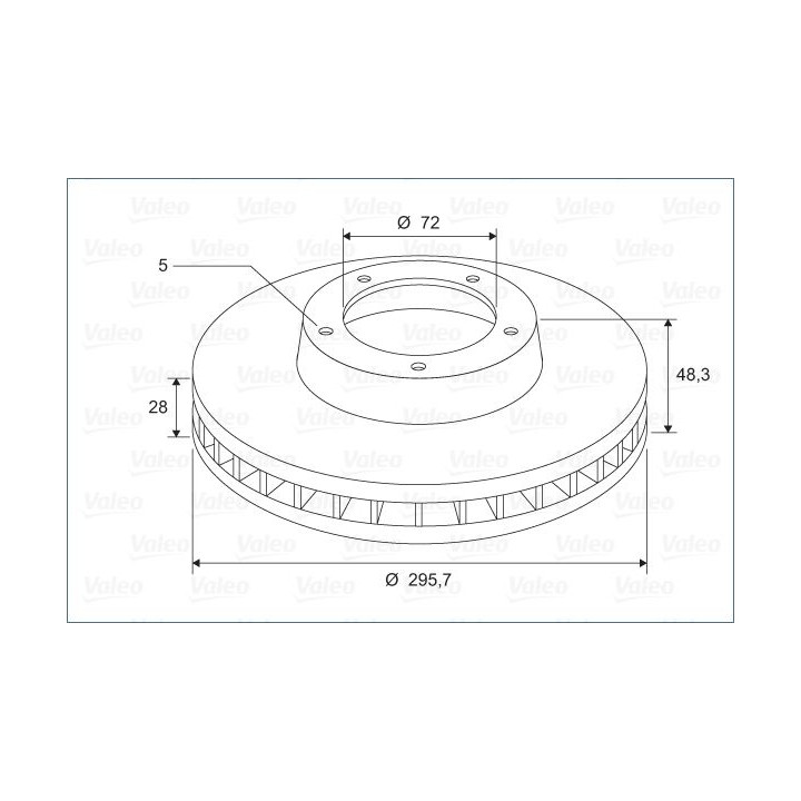 Stabdžių diskas VALEO 197706