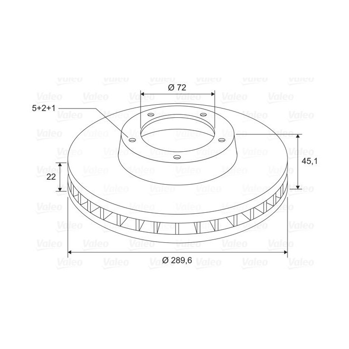 Stabdžių diskas VALEO 197708