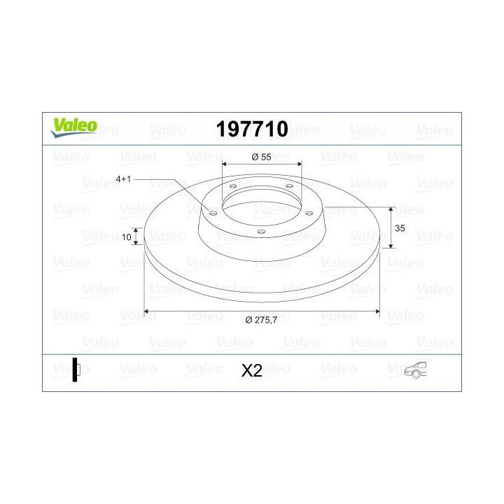 Stabdžių diskas VALEO 197710