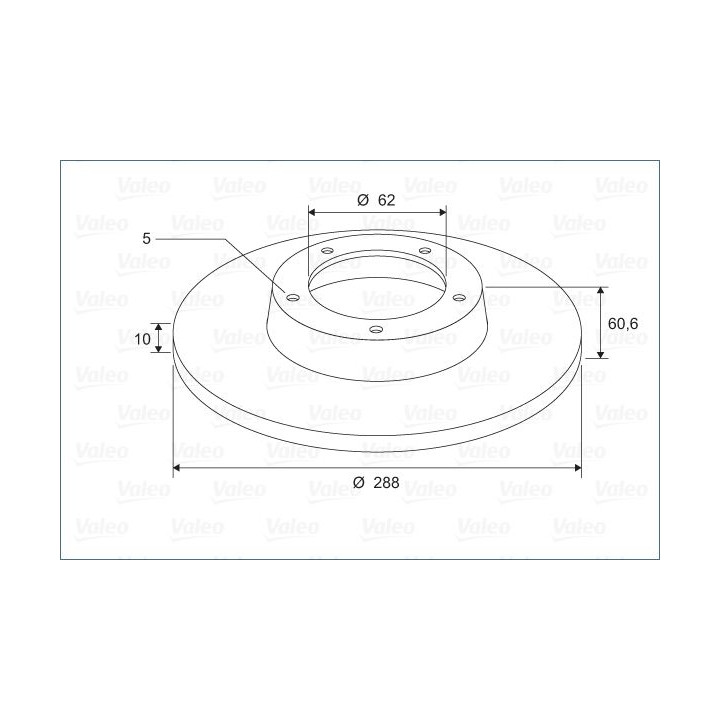Stabdžių diskas VALEO 197711