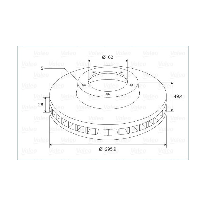 Stabdžių diskas VALEO 197712
