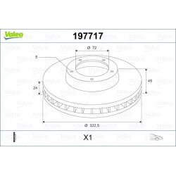 Stabdžių diskas VALEO 197717