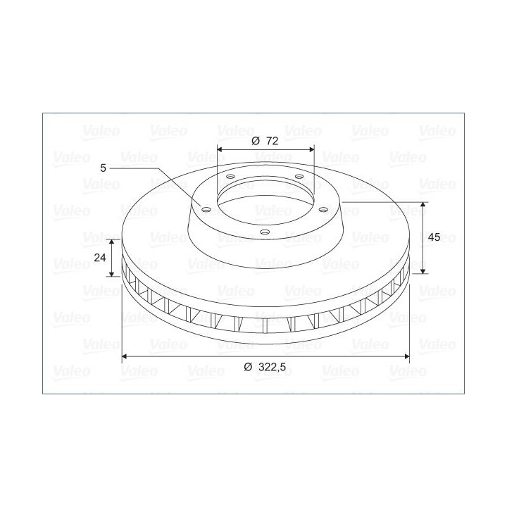 Stabdžių diskas VALEO 197717