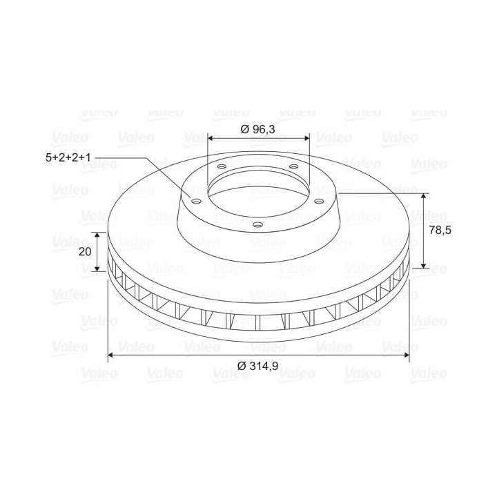 Stabdžių diskas VALEO 197729