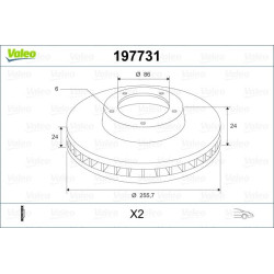 Stabdžių diskas VALEO 197731