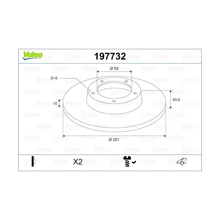 Stabdžių diskas VALEO 197732