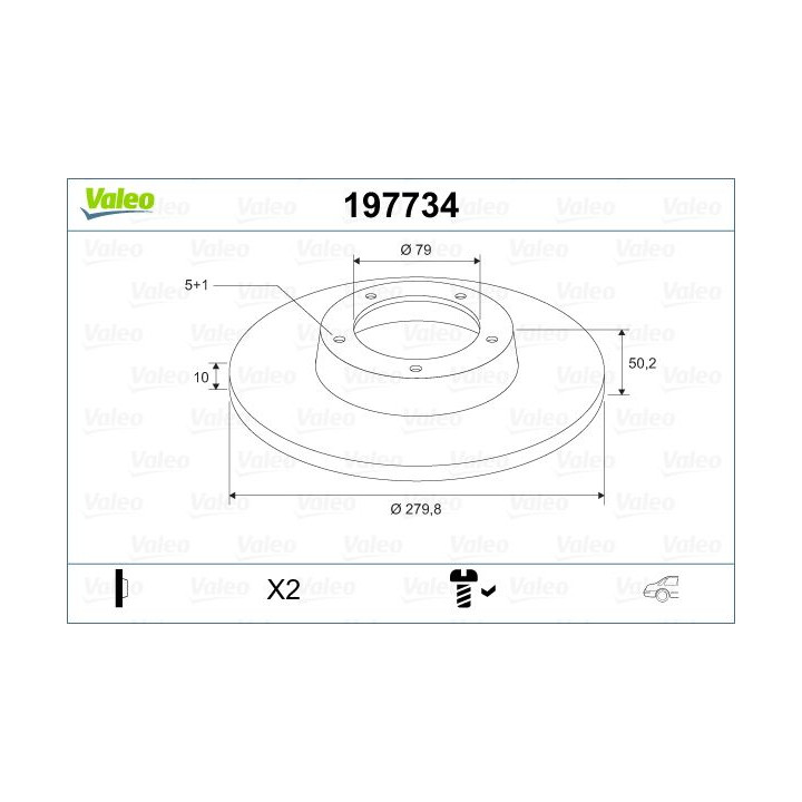Stabdžių diskas VALEO 197734