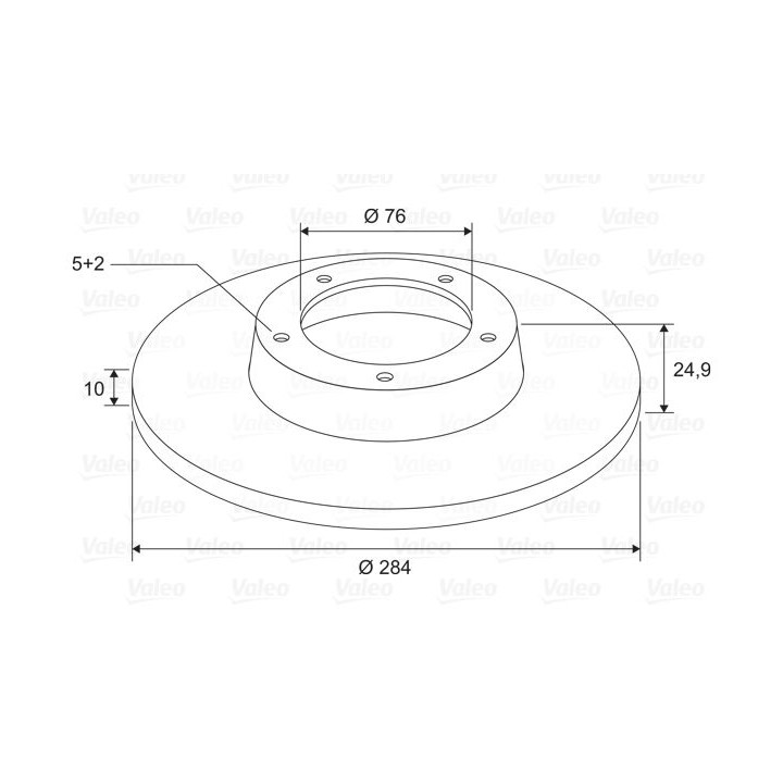 Stabdžių diskas VALEO 197736