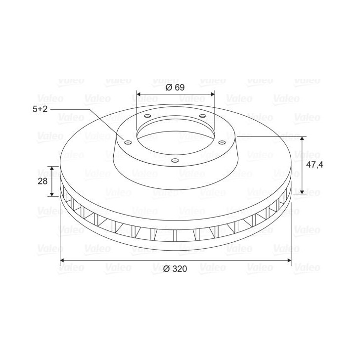 Stabdžių diskas VALEO 197737
