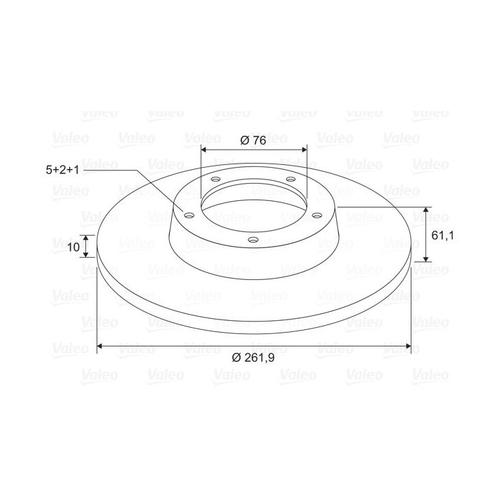 Stabdžių diskas VALEO 197741