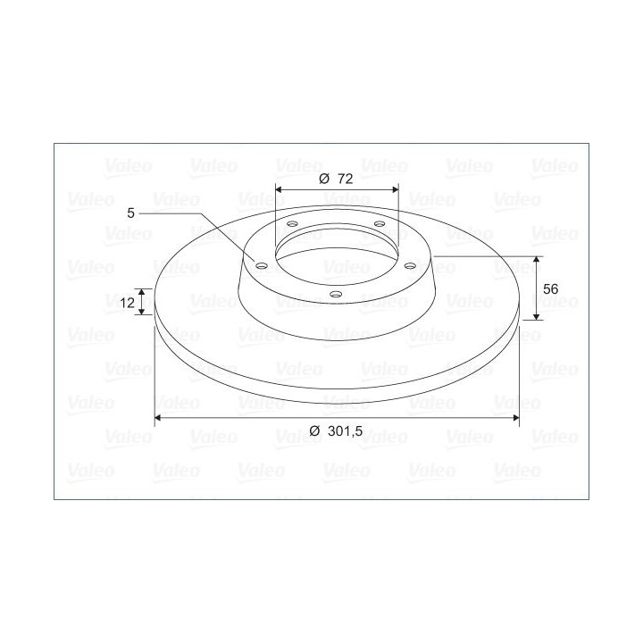 Stabdžių diskas VALEO 197750