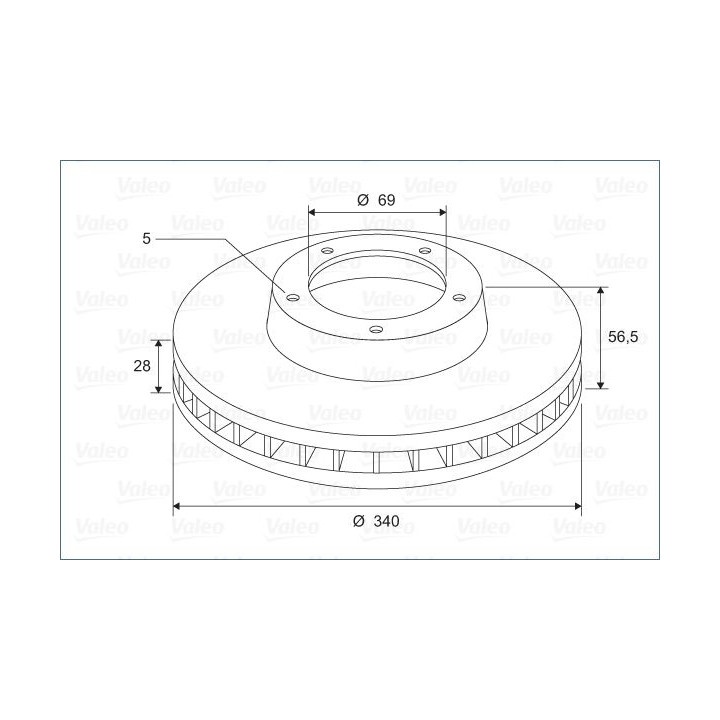 Stabdžių diskas VALEO 197751