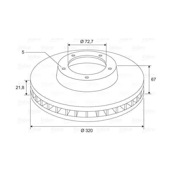 Stabdžių diskas VALEO 197753