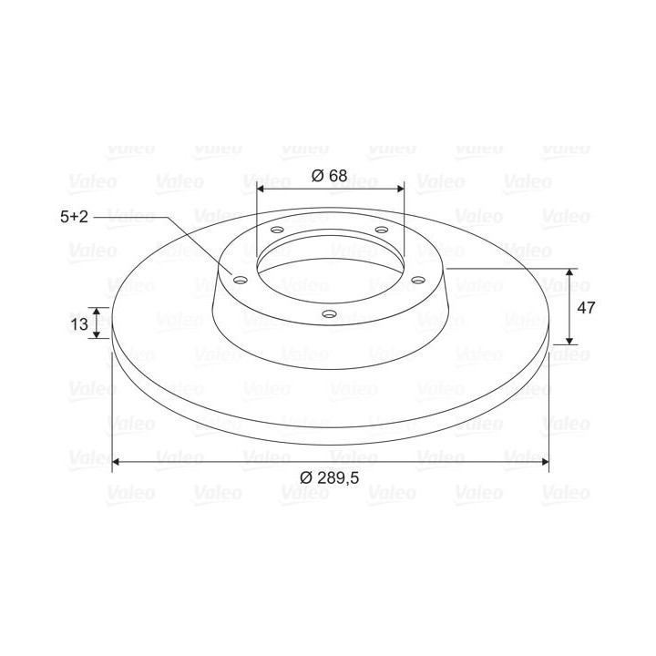 Stabdžių diskas VALEO 197757