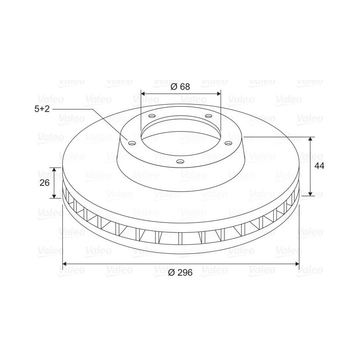 Stabdžių diskas VALEO 197758