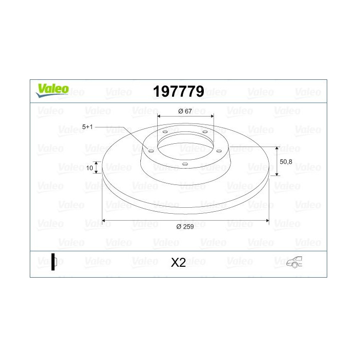Stabdžių diskas VALEO 197779