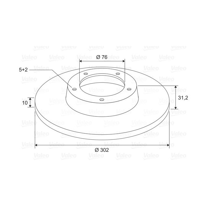 Stabdžių diskas VALEO 197798