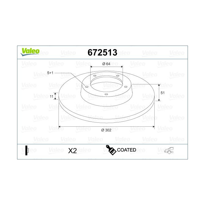 Stabdžių diskas VALEO 672513