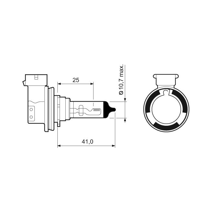 Lemputė, dieną naudojamas žibintas VALEO 032525