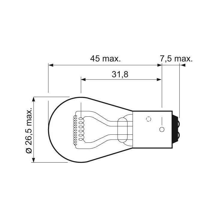 Lemputė, rūko/galinis žibintas VALEO 032205