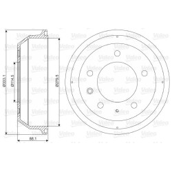 Stabdžių būgnas VALEO 237004
