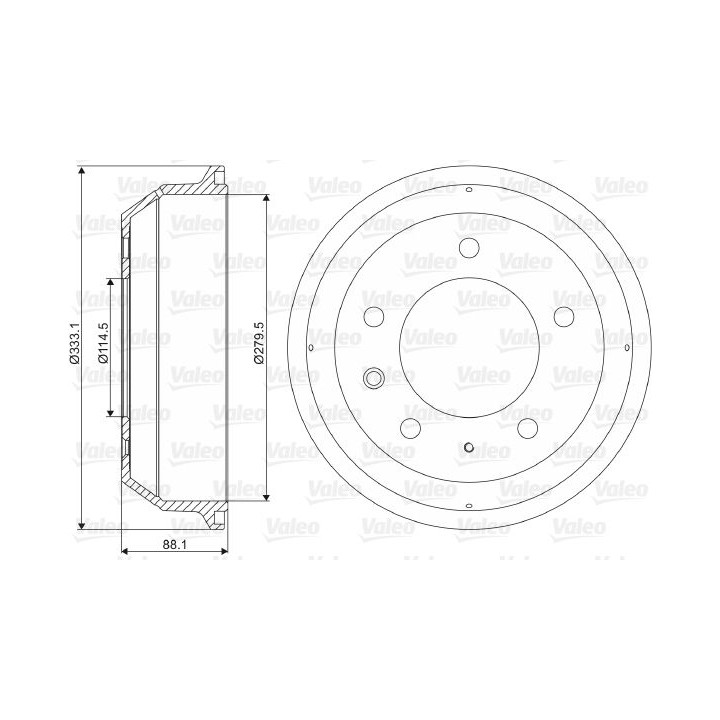 Stabdžių būgnas VALEO 237004