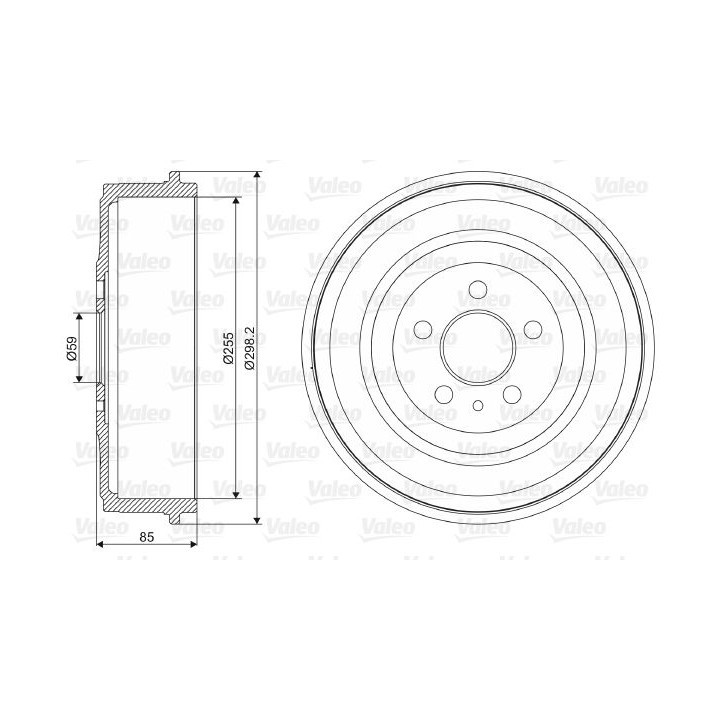 Stabdžių būgnas VALEO 237005