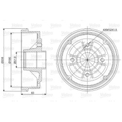 Stabdžių būgnas VALEO 237006