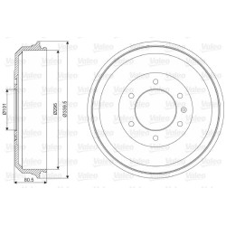 Stabdžių būgnas VALEO 237019