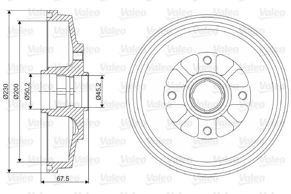 Stabdžių būgnas VALEO 237020