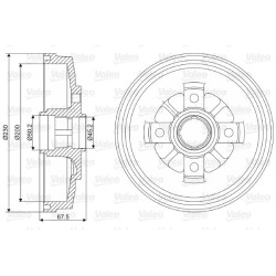Stabdžių būgnas VALEO 237025