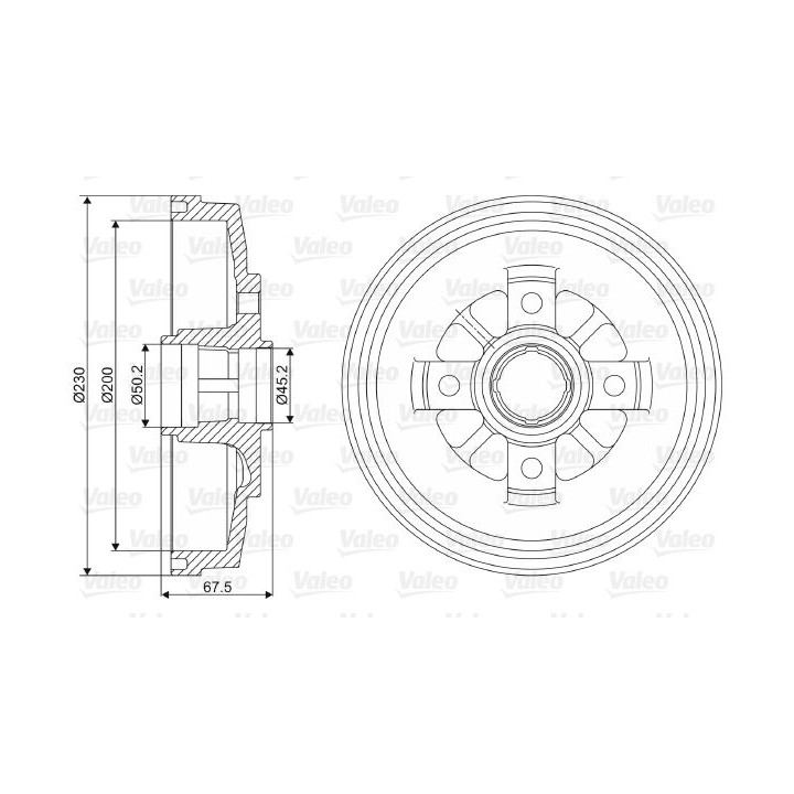 Stabdžių būgnas VALEO 237025