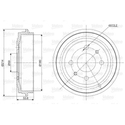 Stabdžių būgnas VALEO 237027
