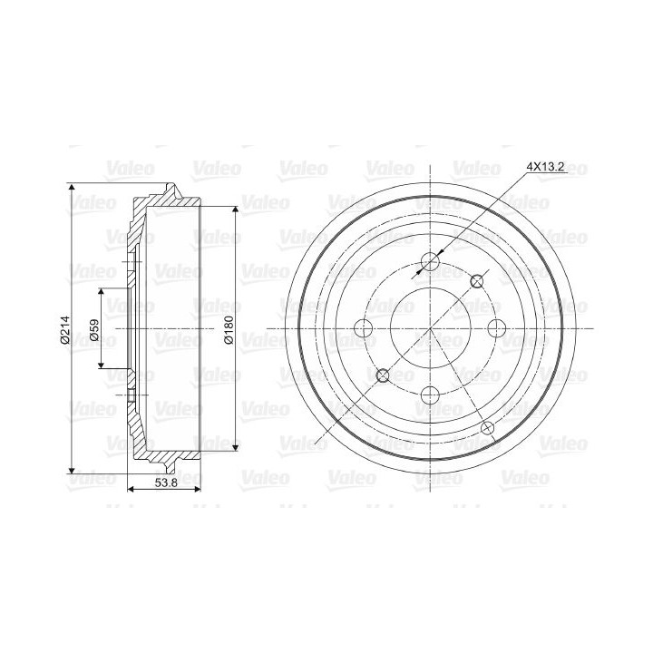 Stabdžių būgnas VALEO 237027