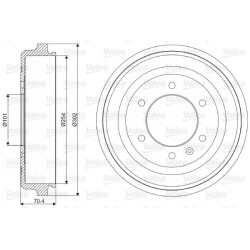 Stabdžių būgnas VALEO 237029