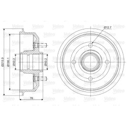 Stabdžių būgnas VALEO 237032