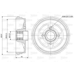 Stabdžių būgnas VALEO 237034