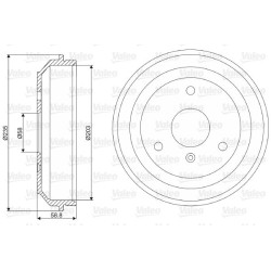 Stabdžių būgnas VALEO 237035