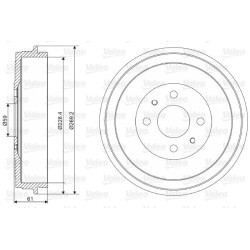 Stabdžių būgnas VALEO 237037