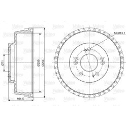 Stabdžių būgnas VALEO 237039