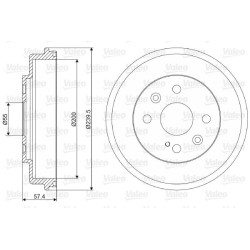 Stabdžių būgnas VALEO 237046