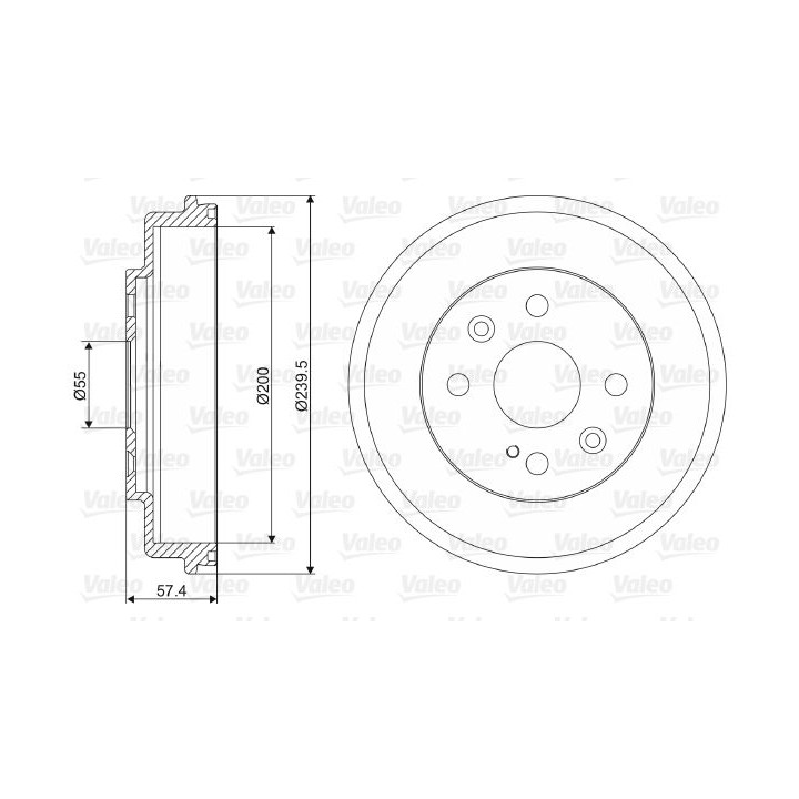 Stabdžių būgnas VALEO 237046