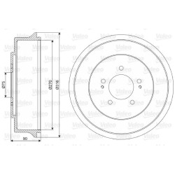 Stabdžių būgnas VALEO 237047