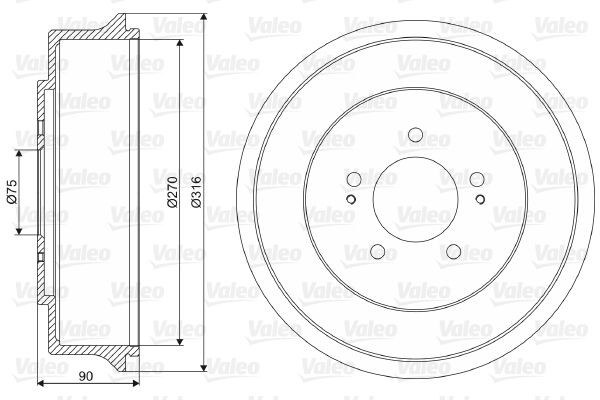 Stabdžių būgnas VALEO 237047