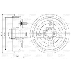Stabdžių būgnas VALEO 237052