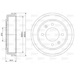 Stabdžių būgnas VALEO 237055