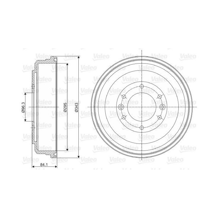 Stabdžių būgnas VALEO 237056