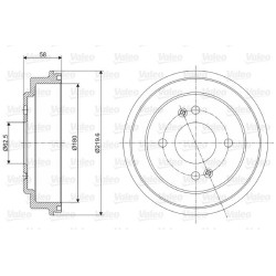 Stabdžių būgnas VALEO 237059