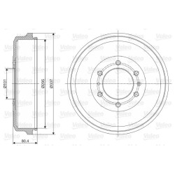Stabdžių būgnas VALEO 237060