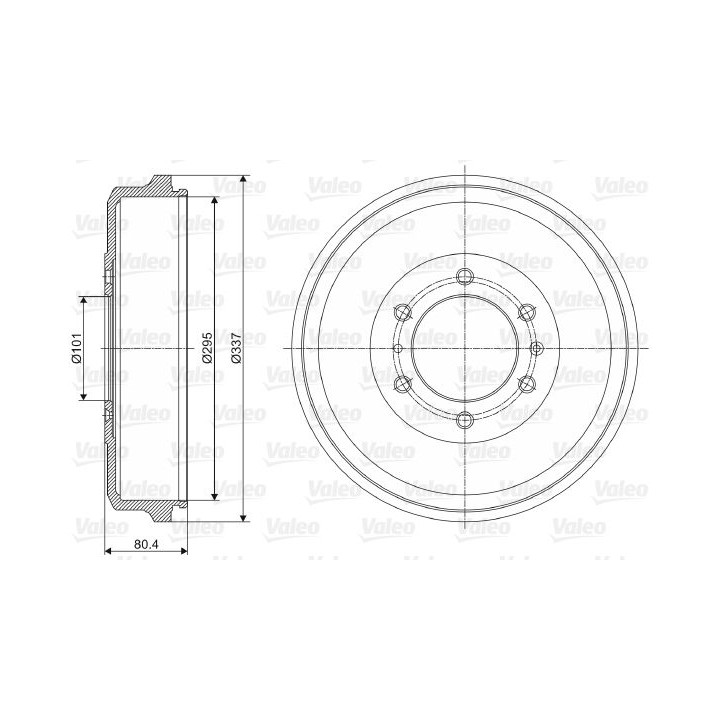 Stabdžių būgnas VALEO 237060
